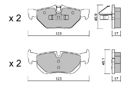 Комплект тормозных колодок AISIN BPBM-2006